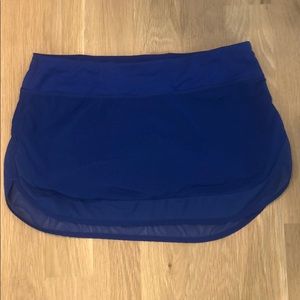 Lululemon Blue Tennis Skirt with mesh